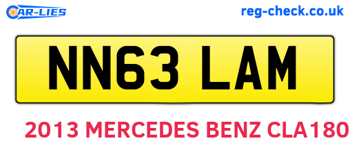 NN63LAM are the vehicle registration plates.