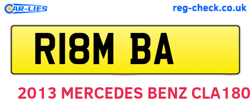R18MBA are the vehicle registration plates.