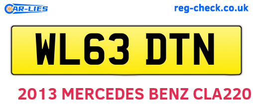 WL63DTN are the vehicle registration plates.