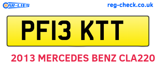 PF13KTT are the vehicle registration plates.