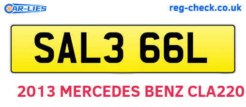SAL366L are the vehicle registration plates.