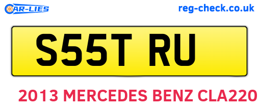 S55TRU are the vehicle registration plates.