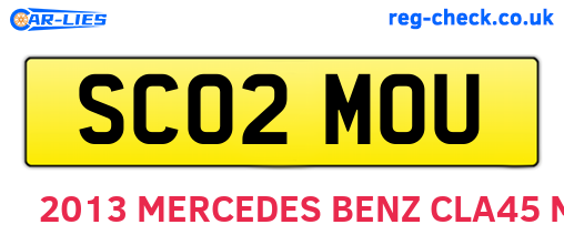 SC02MOU are the vehicle registration plates.