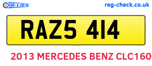 RAZ5414 are the vehicle registration plates.