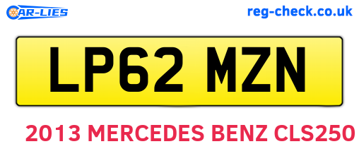 LP62MZN are the vehicle registration plates.