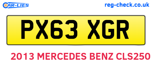 PX63XGR are the vehicle registration plates.