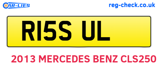 R15SUL are the vehicle registration plates.