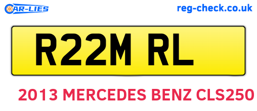 R22MRL are the vehicle registration plates.