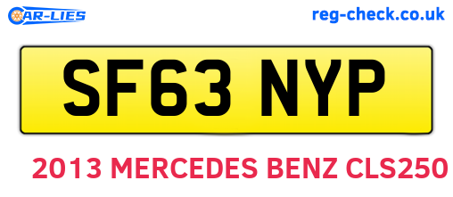 SF63NYP are the vehicle registration plates.