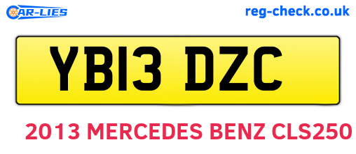 YB13DZC are the vehicle registration plates.