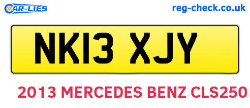 NK13XJY are the vehicle registration plates.
