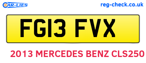 FG13FVX are the vehicle registration plates.