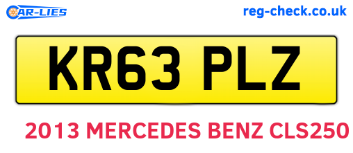KR63PLZ are the vehicle registration plates.