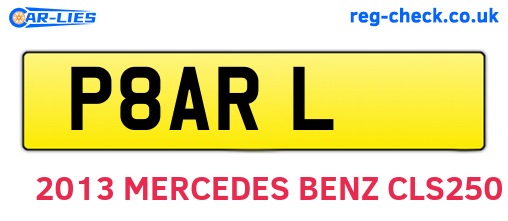 P8ARL are the vehicle registration plates.