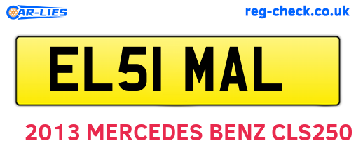 EL51MAL are the vehicle registration plates.
