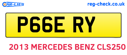 P66ERY are the vehicle registration plates.