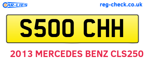 S500CHH are the vehicle registration plates.