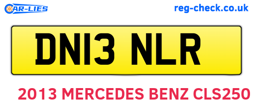 DN13NLR are the vehicle registration plates.