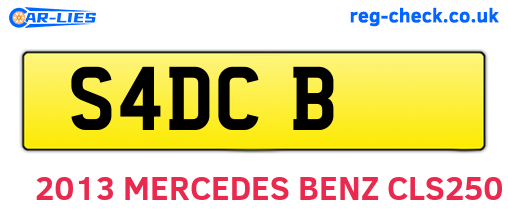 S4DCB are the vehicle registration plates.