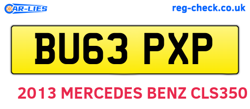 BU63PXP are the vehicle registration plates.
