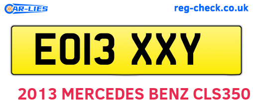 EO13XXY are the vehicle registration plates.