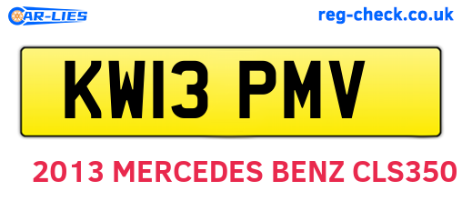 KW13PMV are the vehicle registration plates.