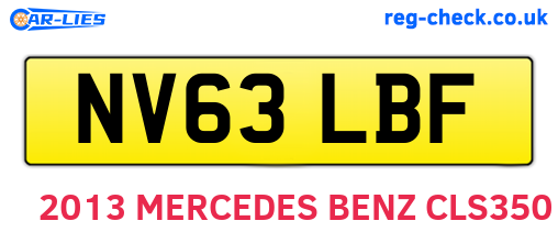 NV63LBF are the vehicle registration plates.