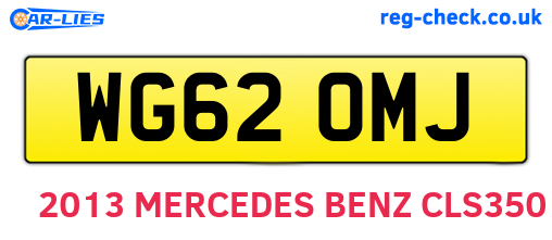 WG62OMJ are the vehicle registration plates.