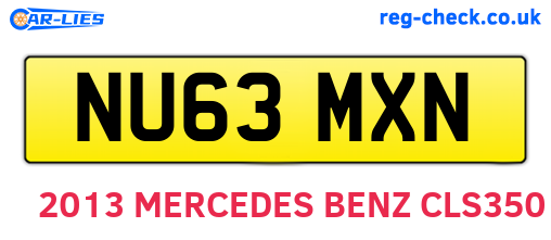 NU63MXN are the vehicle registration plates.