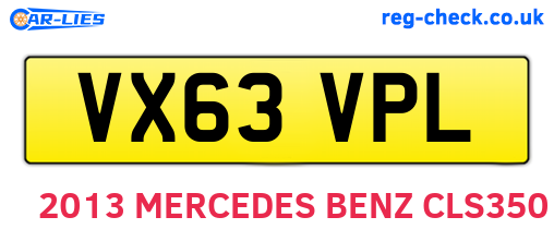 VX63VPL are the vehicle registration plates.