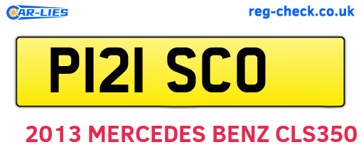 P121SCO are the vehicle registration plates.