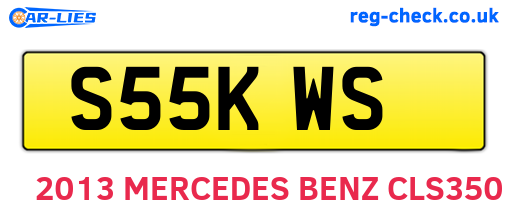 S55KWS are the vehicle registration plates.