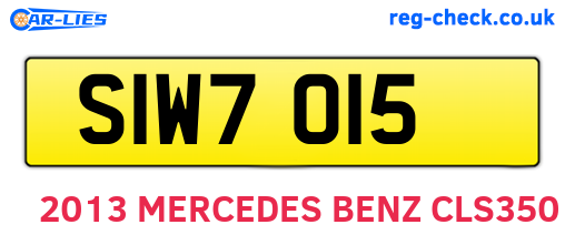 SIW7015 are the vehicle registration plates.