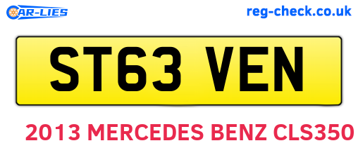 ST63VEN are the vehicle registration plates.