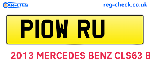 P10WRU are the vehicle registration plates.