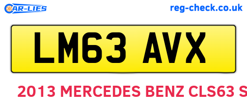LM63AVX are the vehicle registration plates.