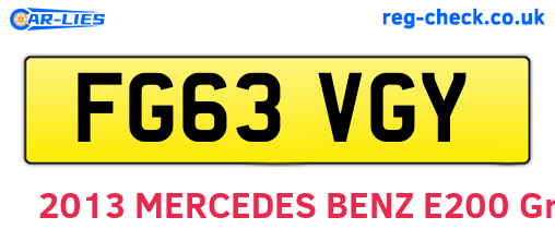 FG63VGY are the vehicle registration plates.