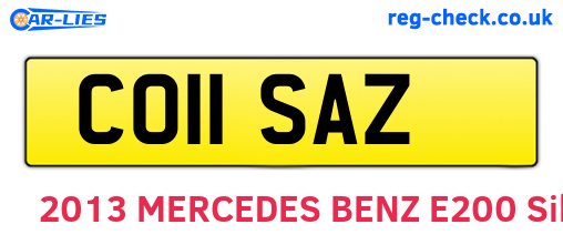 CO11SAZ are the vehicle registration plates.