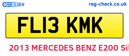 FL13KMK are the vehicle registration plates.