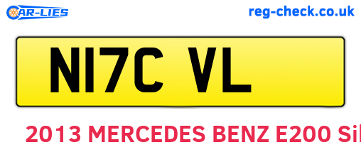 N17CVL are the vehicle registration plates.
