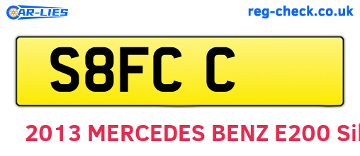 S8FCC are the vehicle registration plates.