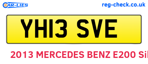YH13SVE are the vehicle registration plates.