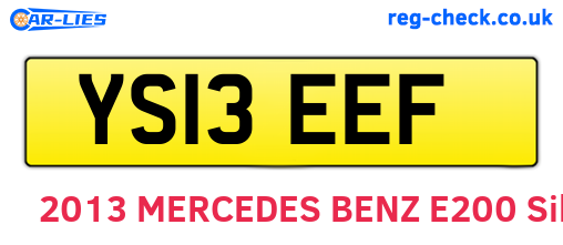 YS13EEF are the vehicle registration plates.