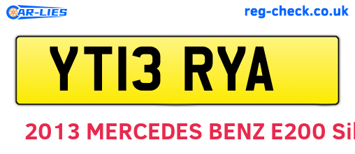 YT13RYA are the vehicle registration plates.