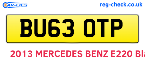 BU63OTP are the vehicle registration plates.