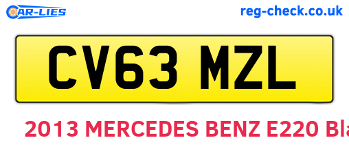 CV63MZL are the vehicle registration plates.