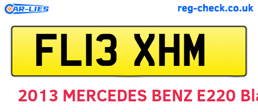 FL13XHM are the vehicle registration plates.