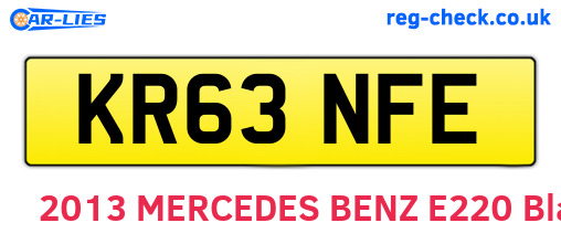 KR63NFE are the vehicle registration plates.