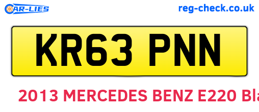 KR63PNN are the vehicle registration plates.