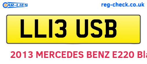LL13USB are the vehicle registration plates.